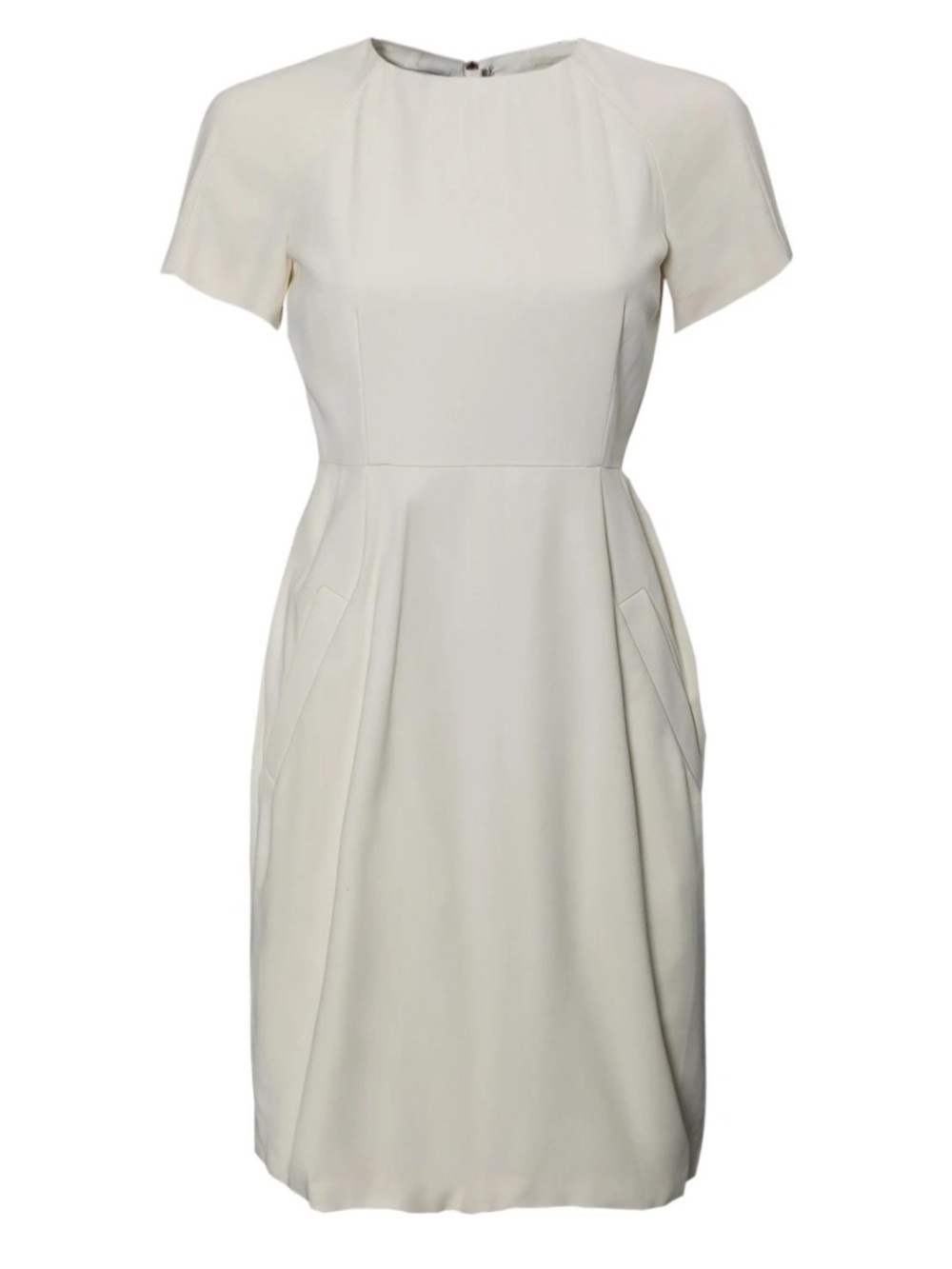 Acne Cream Short-Sleeve Ponte Sheath Dress